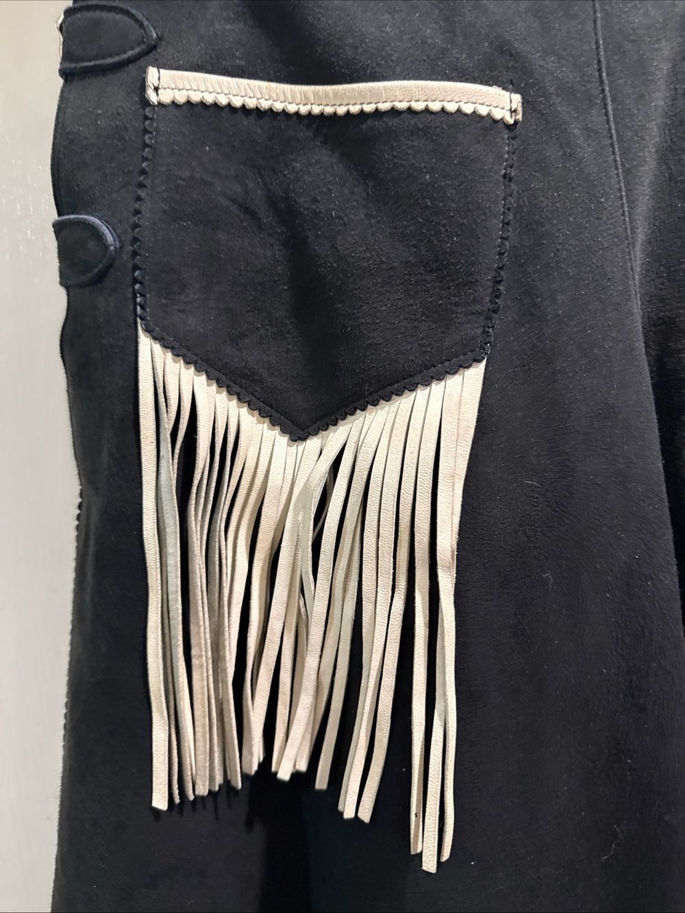 Rare Vintage 60s 70s Western Gauchos Fringe Suede Collectible Textile Art. - Picture 5 of 14